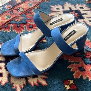 Nine West | Cobalt Blue Suede Heels 9
